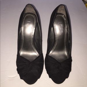 LOFT Black Velvet Heels