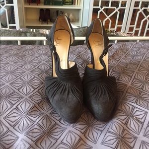 Christian Louboutin Drapiday Suede Heels