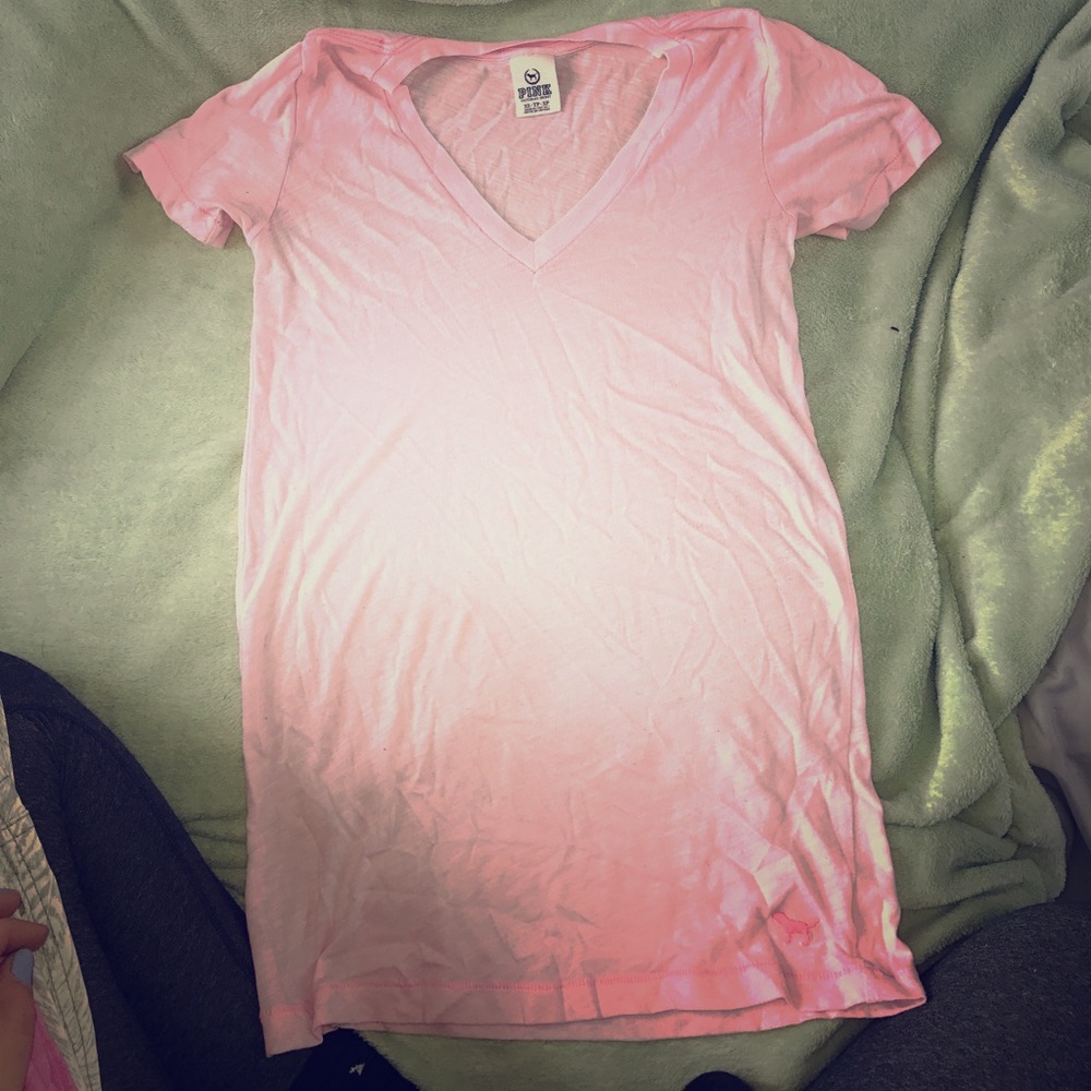 Light pink PINK v-neck