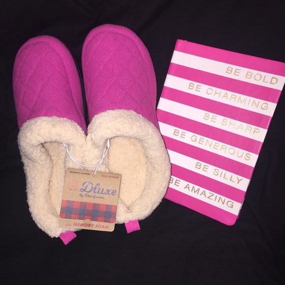 pink dearfoam slippers 38 shoes nwt dluxe by dearfoam pink clog slippers pink dearfoam slippers 38 shoes nwt dluxe by dearfoam pink clog slippers