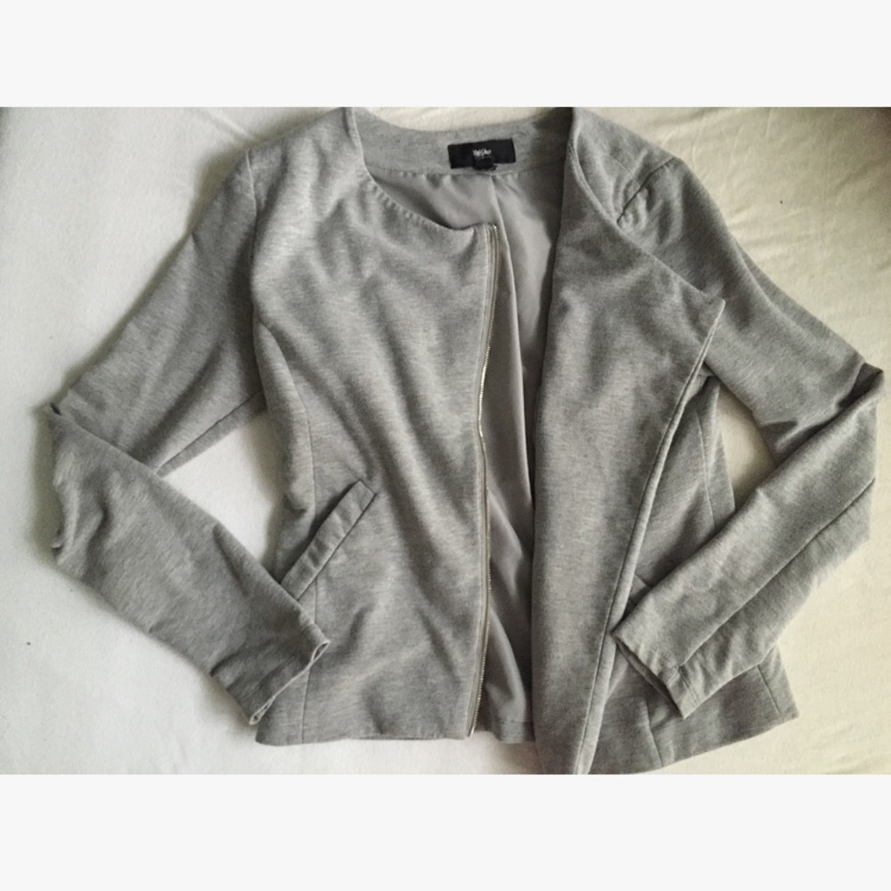 Mossimo Gray Sweatshirt Zip Jacket Size XS