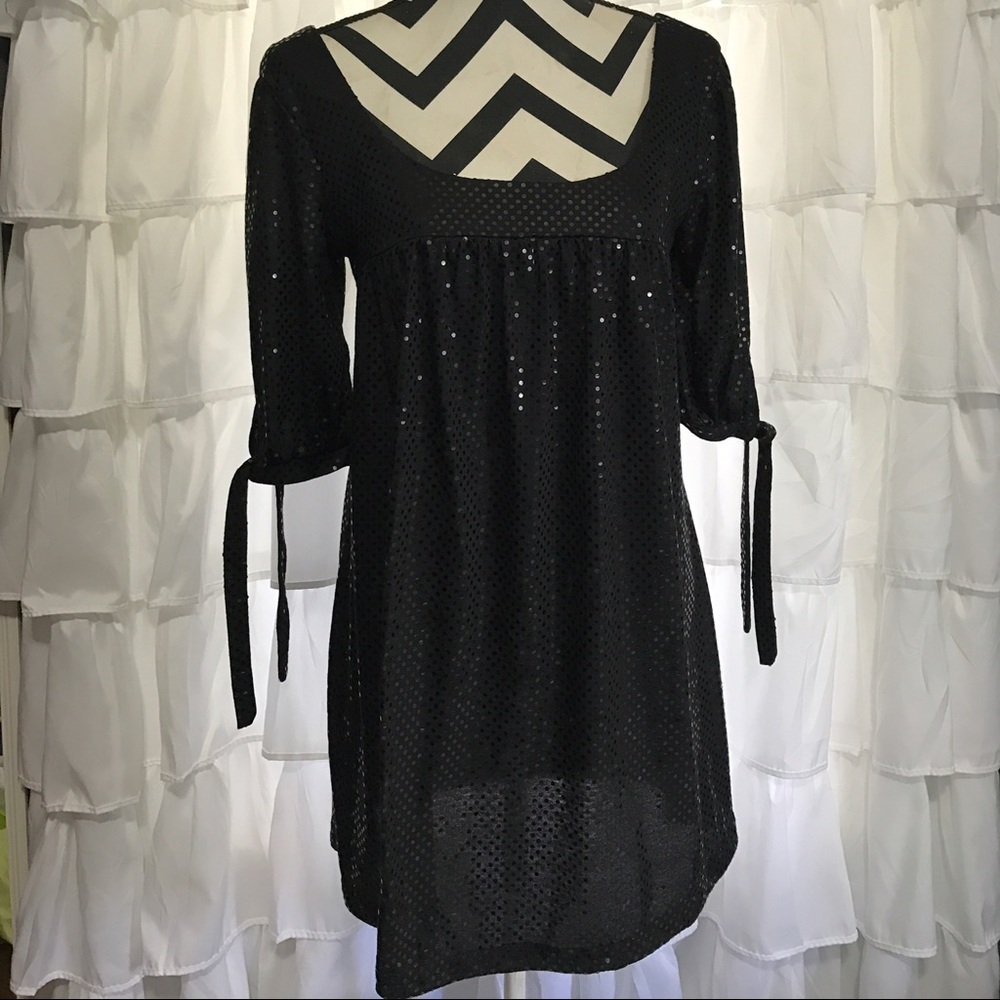 Sparkly black baby doll dress