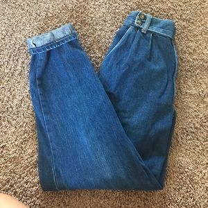 Petite vintage high waisted jeans