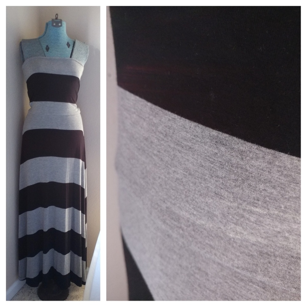 SALE 🔺 Grey and Black Maxi Dress - like new