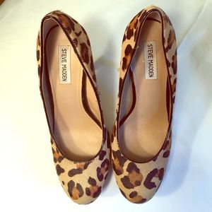 Steve Madden real fur cheetah print pumps