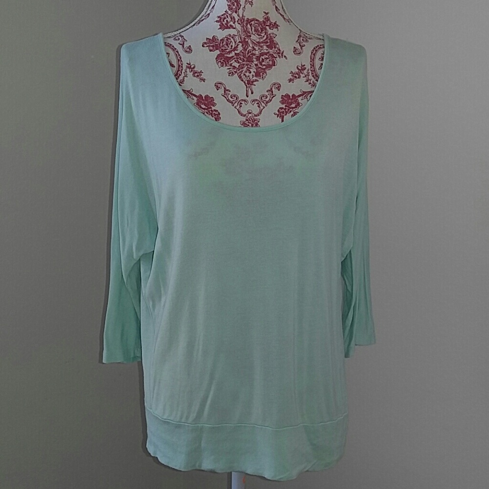 Charlotte Russe Mint Green Blouse Top L
