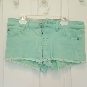 Refuge Turquoise Frilled Shorts