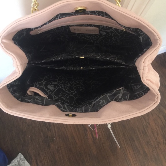 Final priceBetsey Johnson pink chain shopper purse - Picture 6 of 7