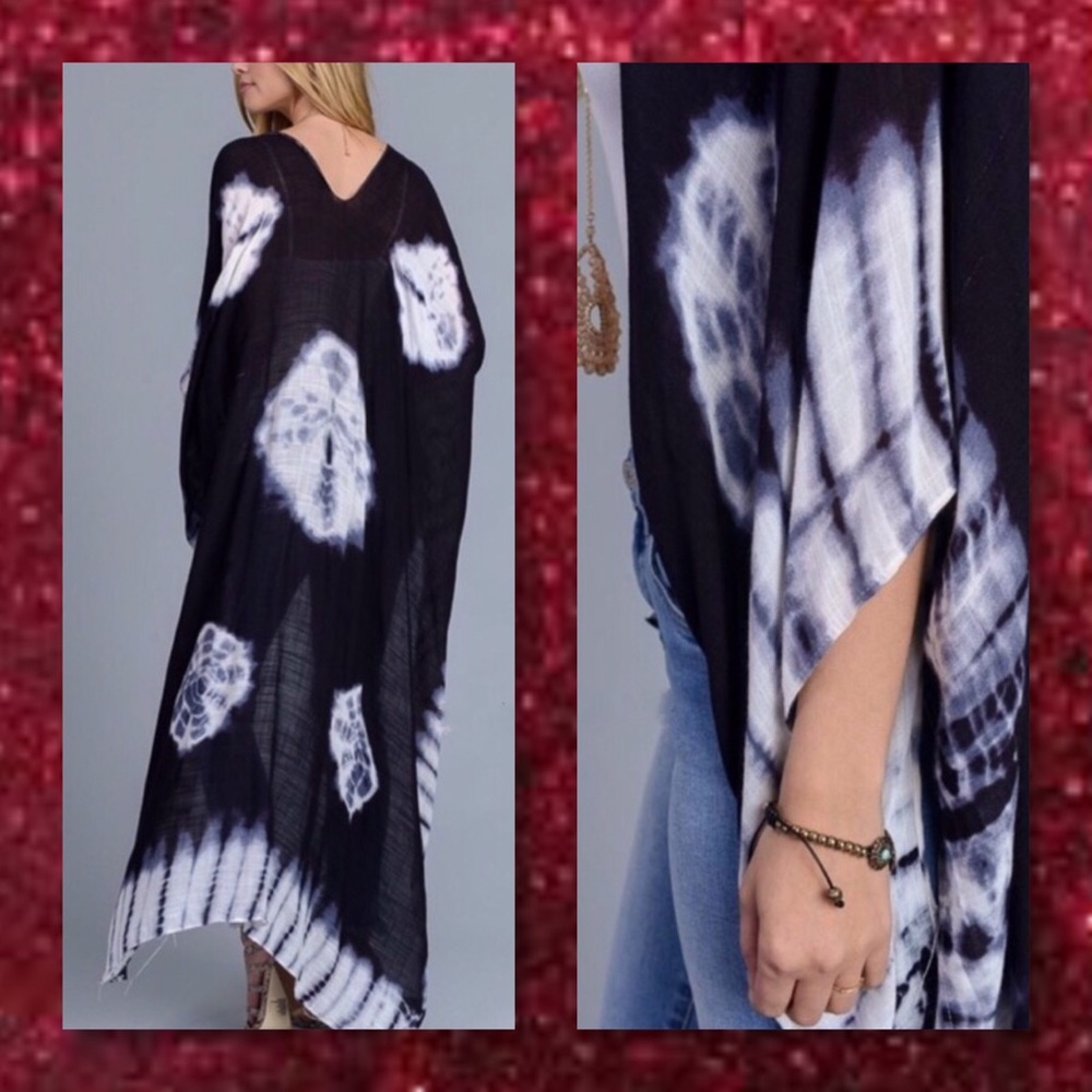 1 LEFT🆕Berry Tye Dye Maxi Duster Cardigan OS - Picture 4 of 4