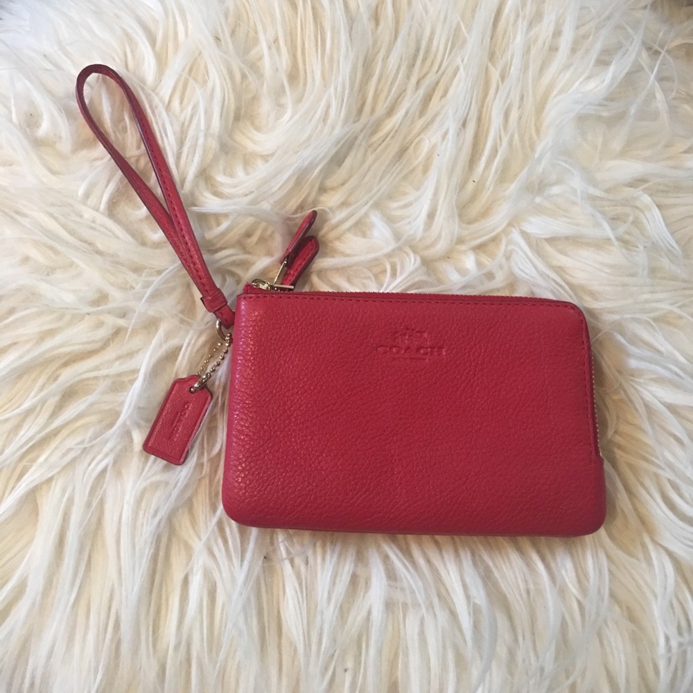 Red coach wristlet