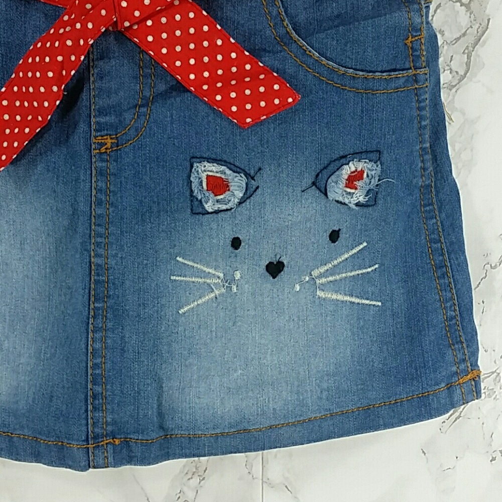 SALE***Denim Red Belt jumpsuit. Kids   :) - Picture 3 of 4