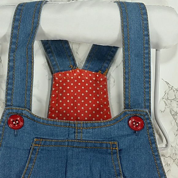 SALE***Denim Red Belt jumpsuit. Kids   :) - Picture 2 of 4