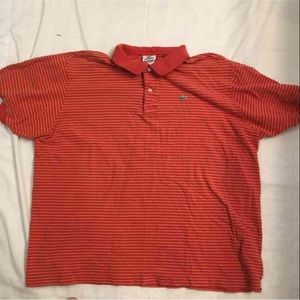 Lacoste orange polo shirt large
