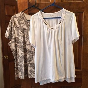 2 short sleeve, scooped necked tees size 2X