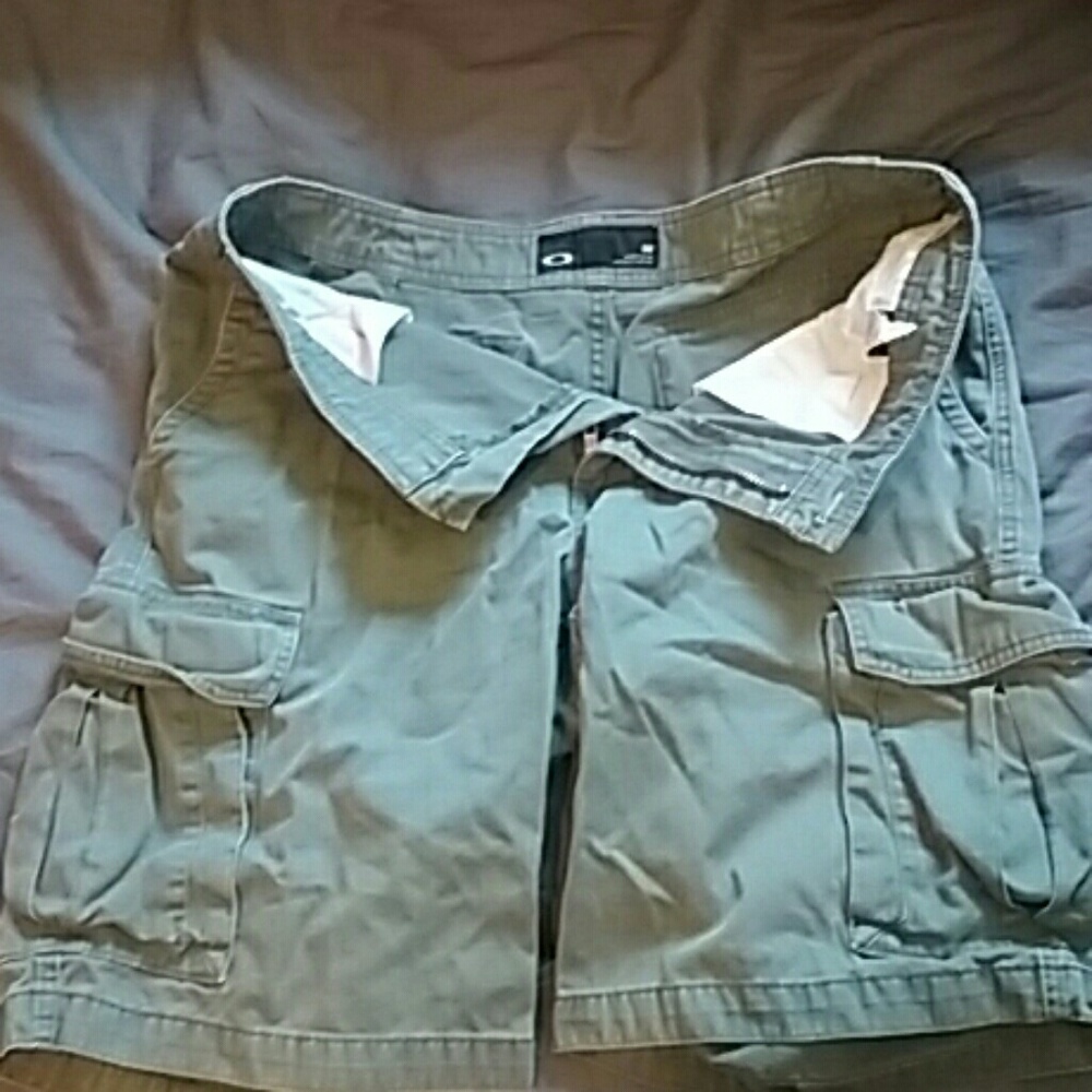 Green Oakley Cargo Shorts