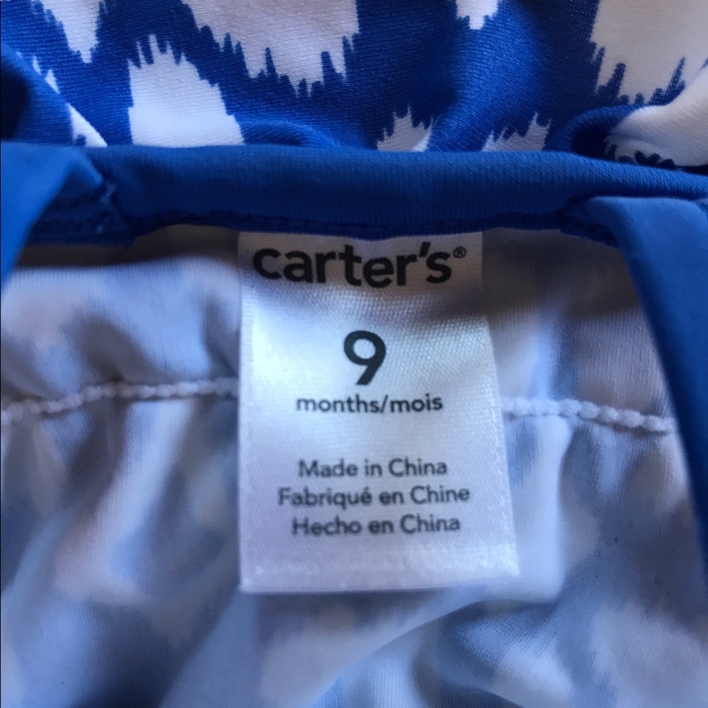 🆕 🦀NWOT {Carter's} Baby Ruffle Swimsuit - Picture 3 of 4