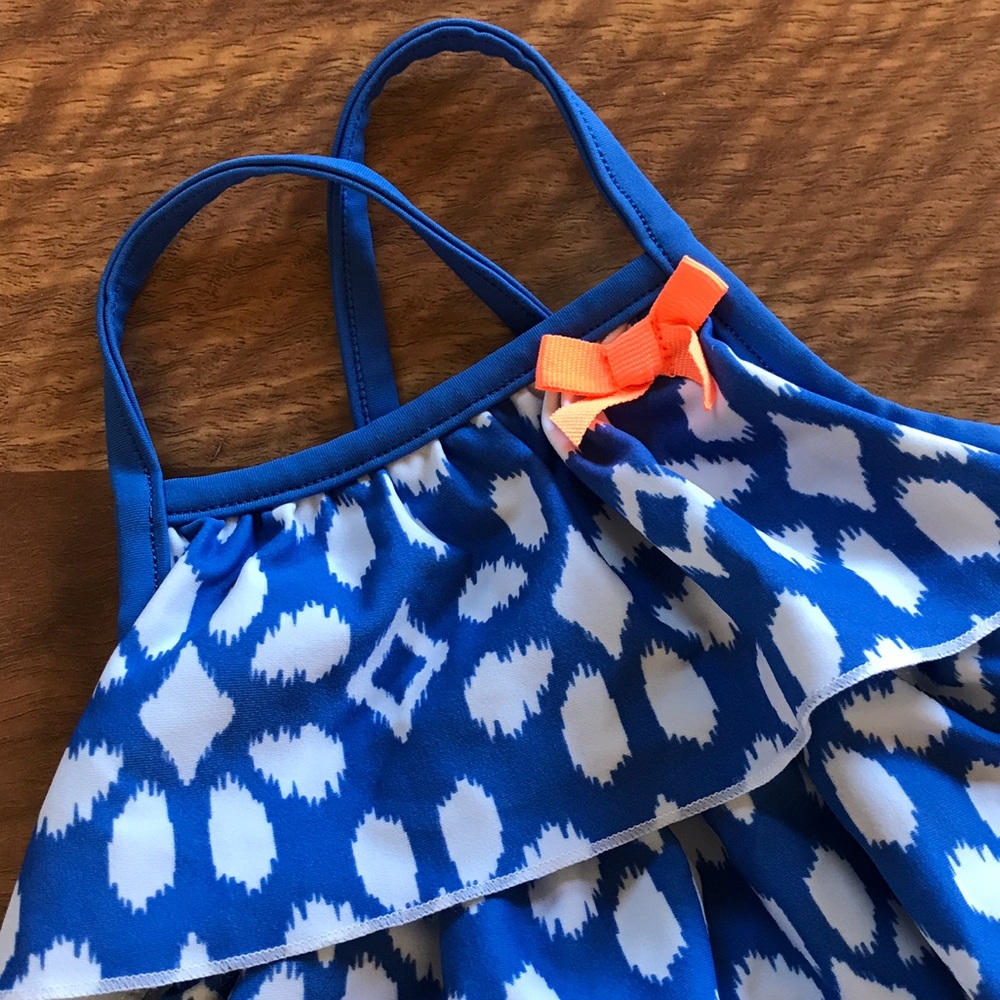 🆕 🦀NWOT {Carter's} Baby Ruffle Swimsuit - Picture 4 of 4