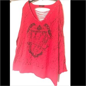 Red long sleeve shirt