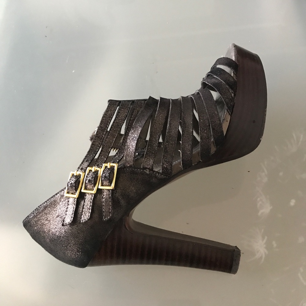 LAUREN RALPH LAUREN platform peep toe shoes 7M