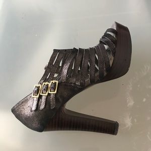 LAUREN RALPH LAUREN platform peep toe shoes 7M