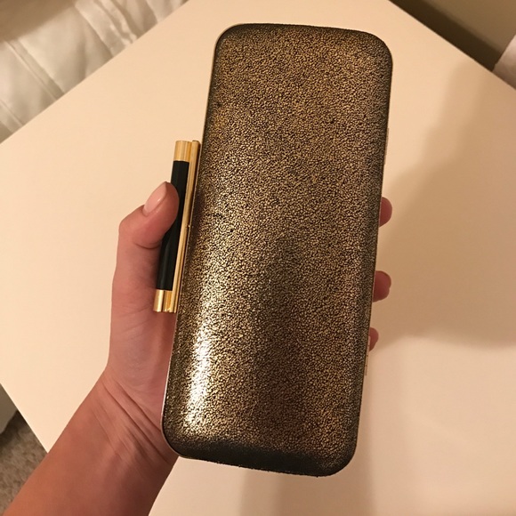 Metallic Pillbox Clutch- Kate Landry - Picture 2 of 4