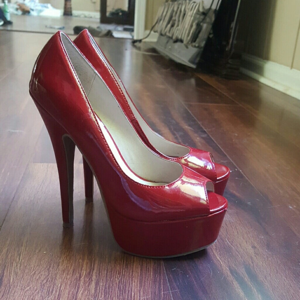 Zigisoho Penelope Red Patent Pumps