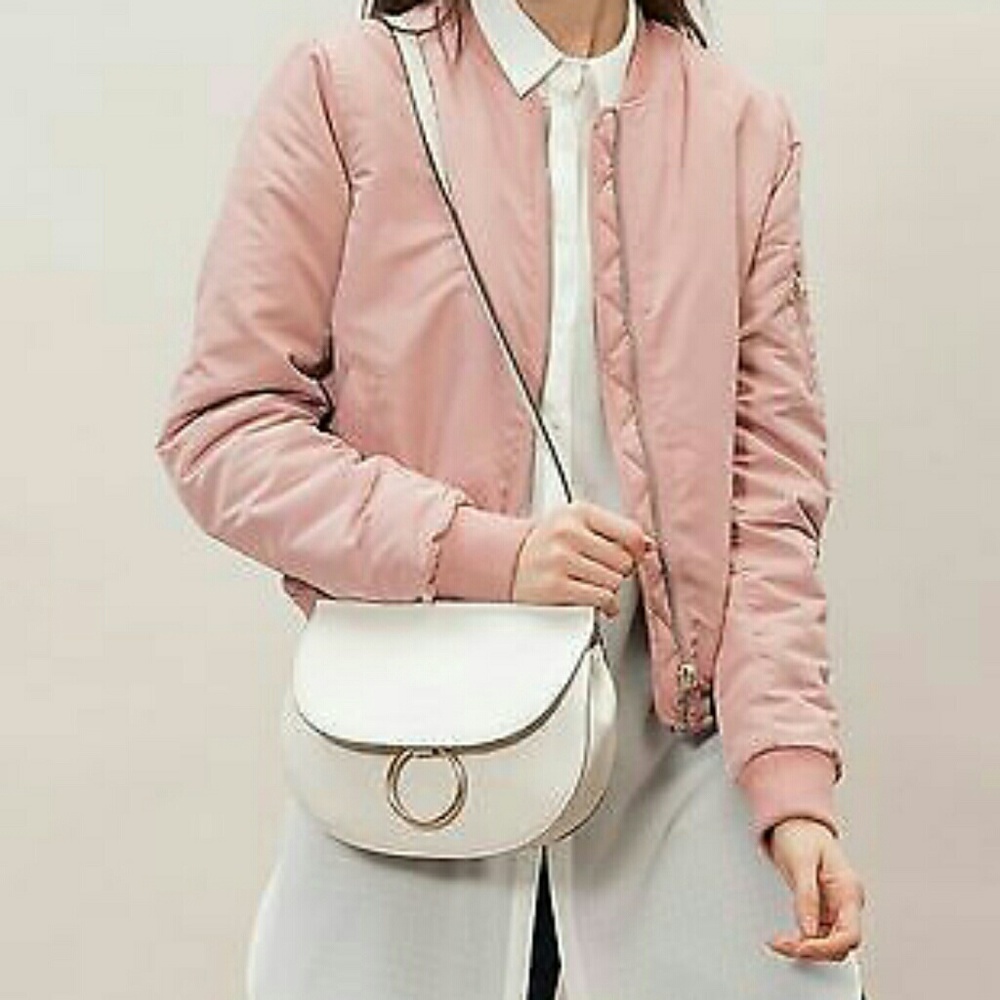 Zara light pink bomber jacket