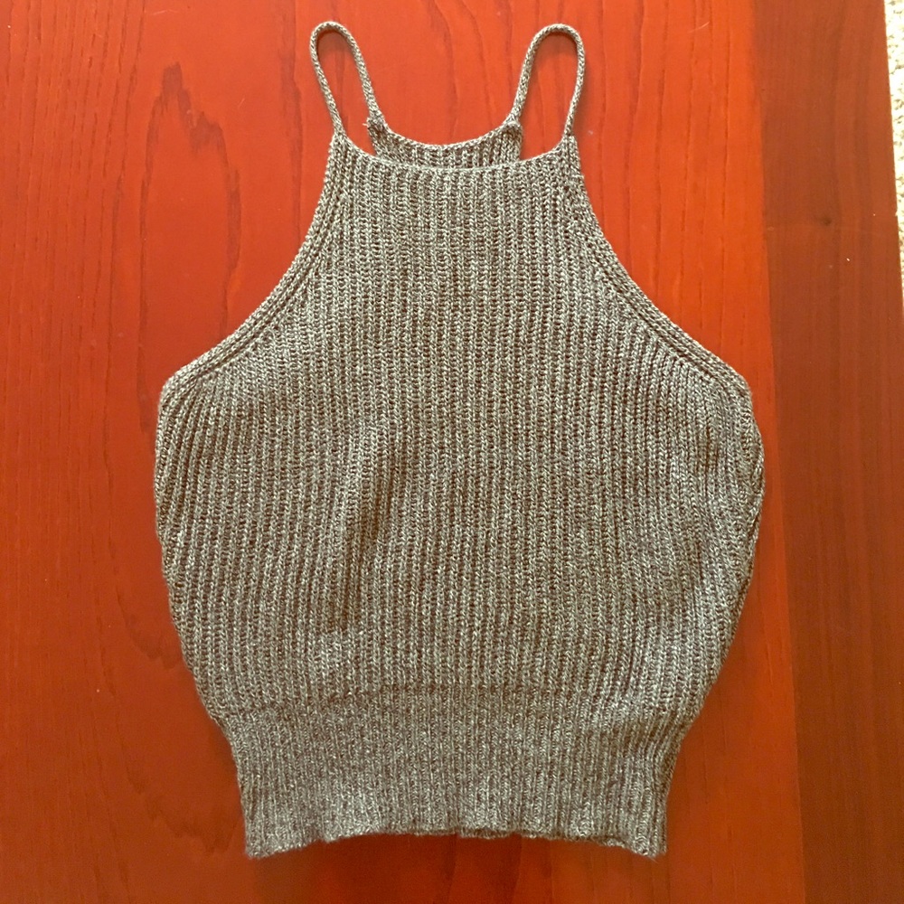 NWOT RARE Brandy Ribbed Sweater Knit Halter
