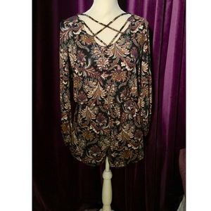NWT American Eagle Long Sleeve Patterned Romper