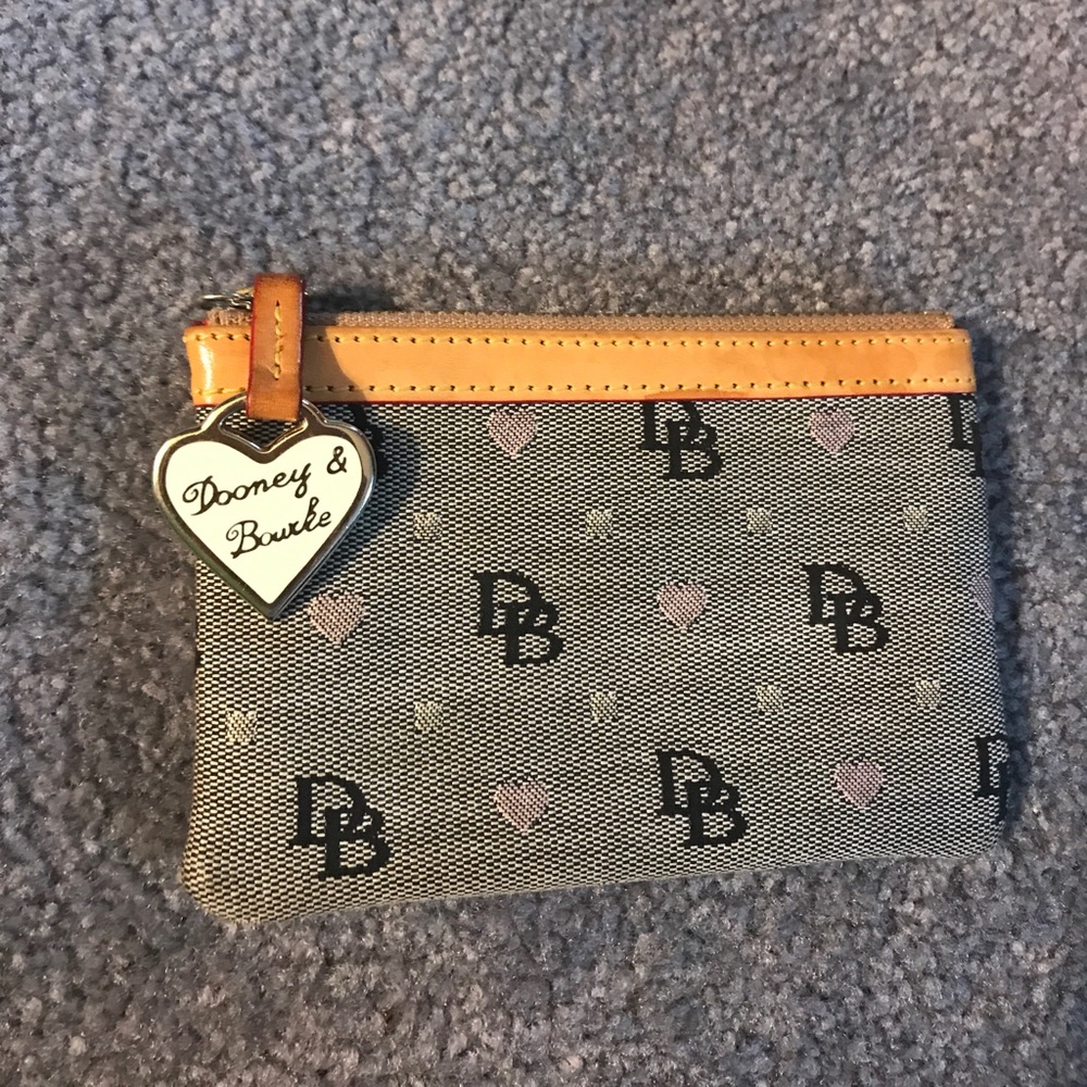 Grey and black Dooney & Bourke coin purse