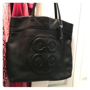 ‼️ NEW PRICE ‼️Black Leather coach tote ‼️ NEW PRICE ‼️Black Leather coach tote