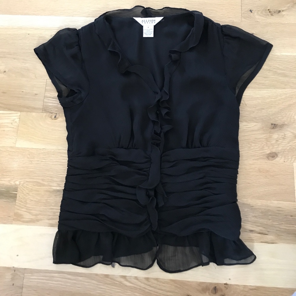 Black chiffon blouse