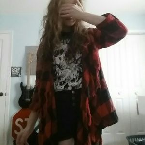 Black and Red Cardigan Flannel