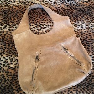 LUCKY BRAND Suede Convertible Cross Body Handbag