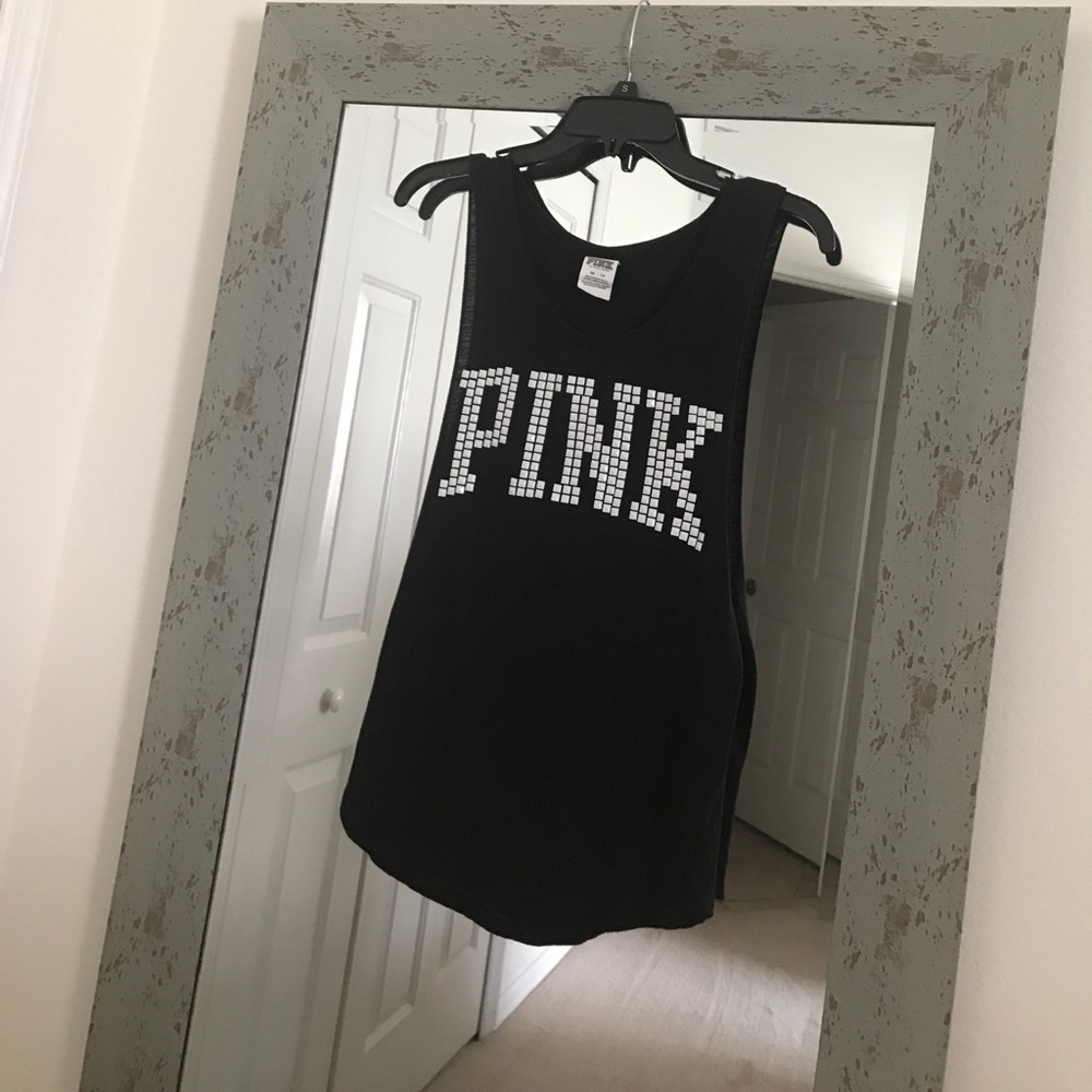 VS PINK embellished muscle tee {black}