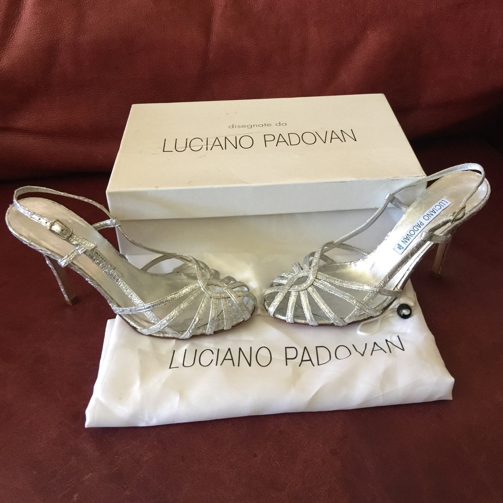 Luciano Padovan Silver Sandals