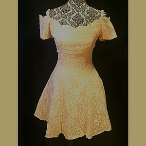 Vintage 80's soft pink mini prom/formal dress