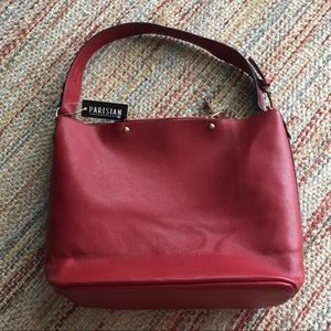Parisian Red Satchel Purse NWT