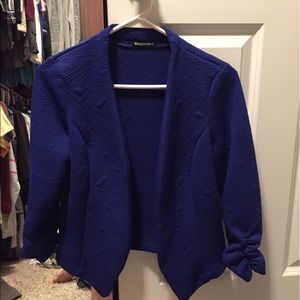 Blue dressy cardigan