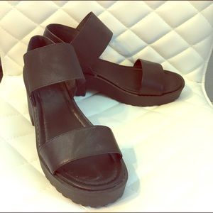 Urban Outfitters black platform sandals