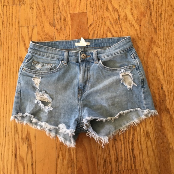 H&M Pants - H&M denim shorts size 2 "holy" cowgirl summer fun