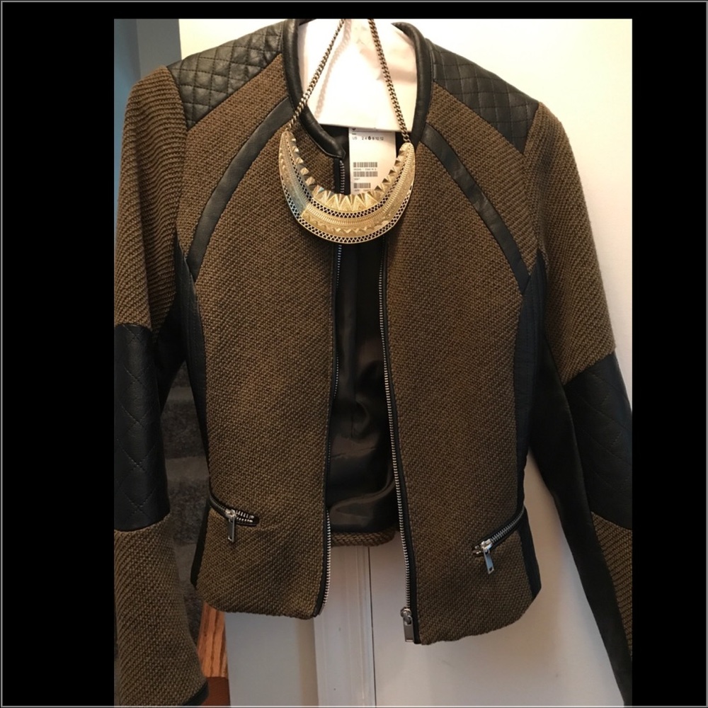Leather/Plade jacket - Picture 2 of 2