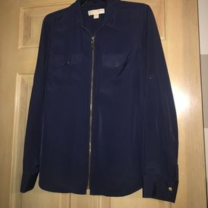 Michael Kors zip up blouse