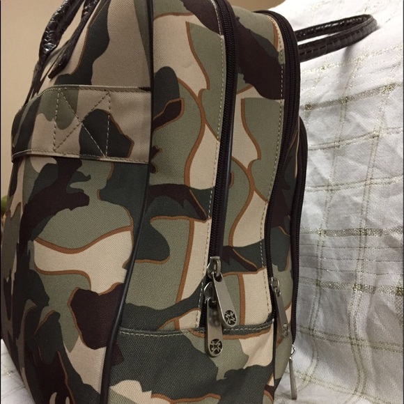 Nicole Miller army print carry-on bag - Picture 4 of 8