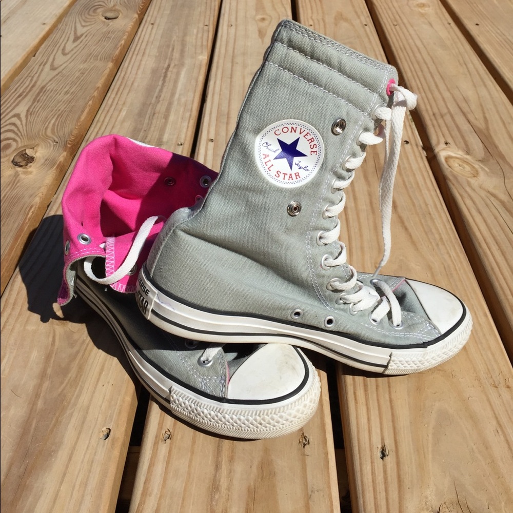 Grey and Pink Converse