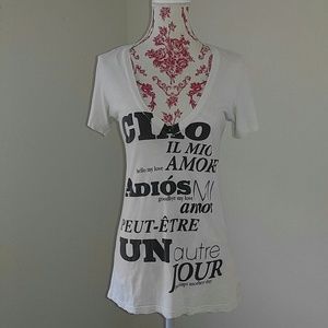 Heritage 1981 White Many Language Tee S