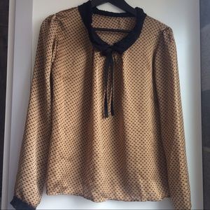 Gold silky blouse