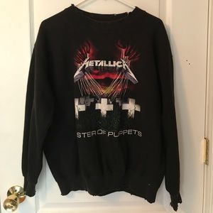 Metallica 'Master of Puppets' Distressed Crew Neck