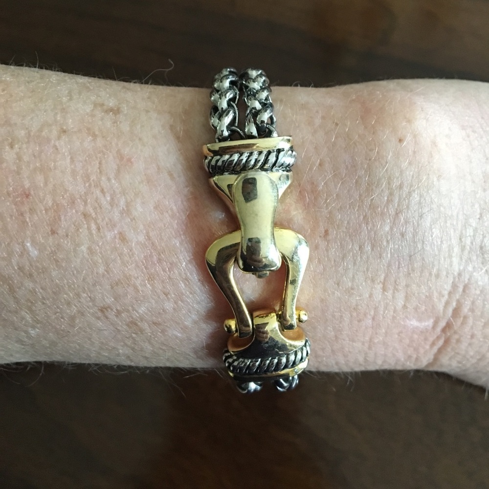 Silver and gold bracelet