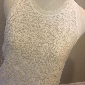 NWT Aritzia Wilfred Lace tank white sz M